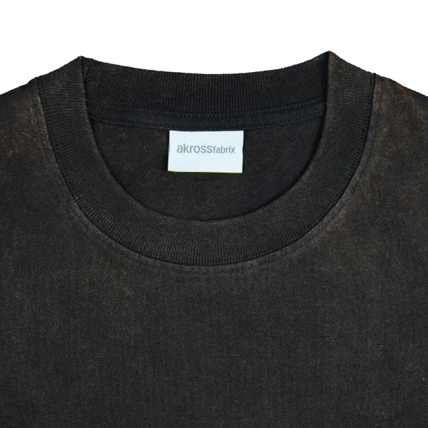 AKROSS BASIC TEES - BLACK WASHED - Image 7